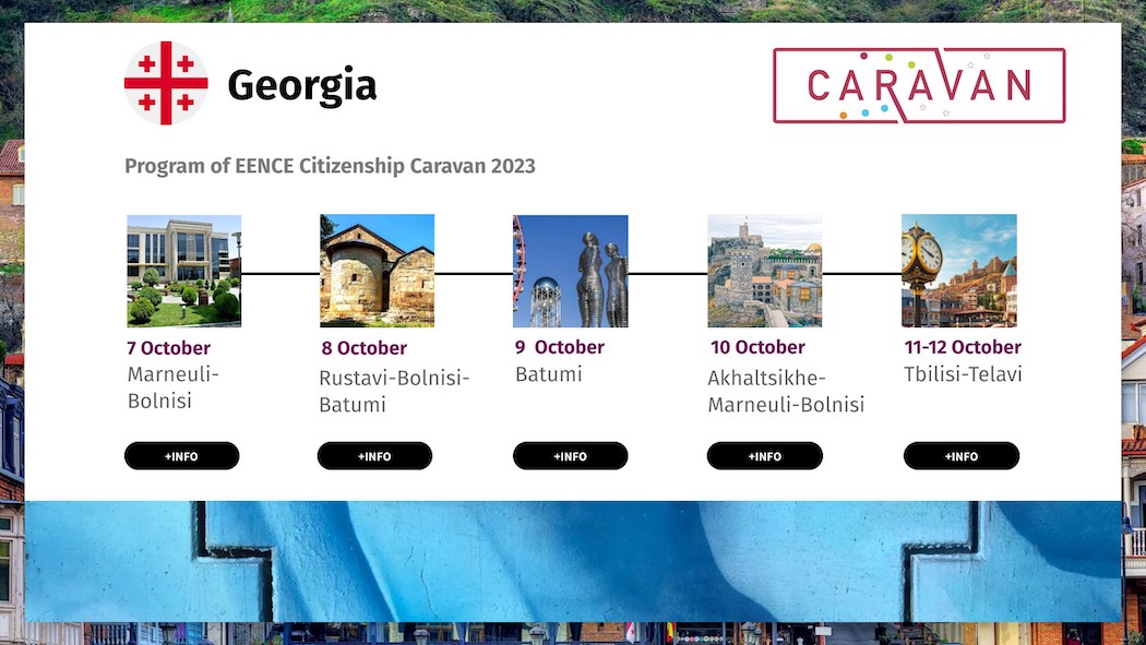 See the programme of the EENCE Citizenship Education Caravan in Georgia